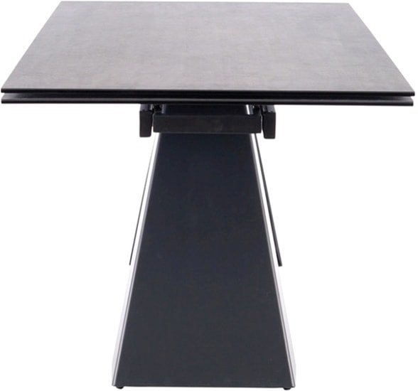 Кухонный стол Signal Salvadore Ceramic 160/240x90 (серый мрамор/черный матовый) - фото2