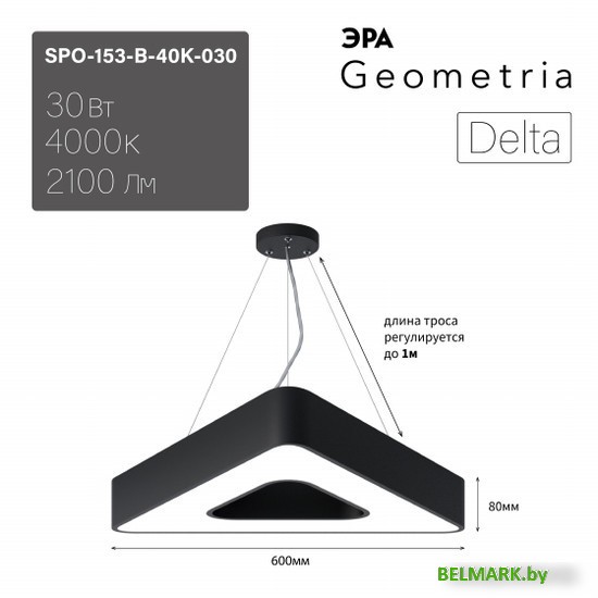 Подвесная люстра ЭРА Delta SPO-153-B-40K-030 Б0058871 - фото2