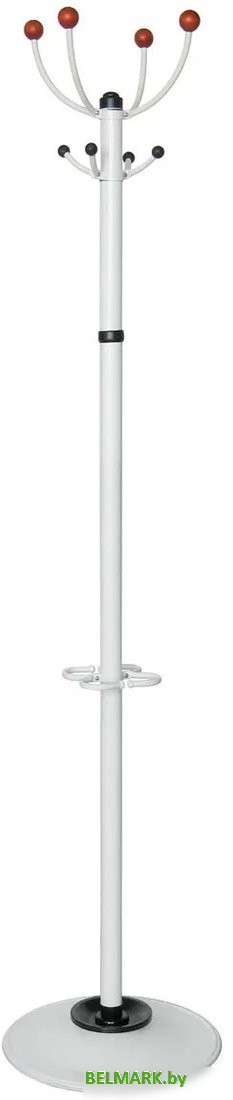 Вешалка для одежды Бюрократ Квартет З (белый) - фото