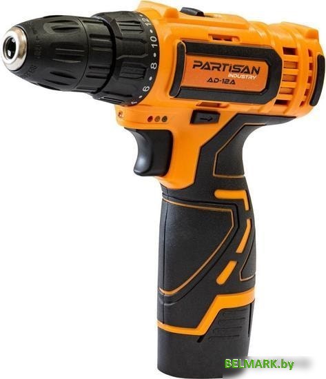 Дрель-шуруповерт Partisan AD-12A (с 2-мя АКБ, кейс) - фото