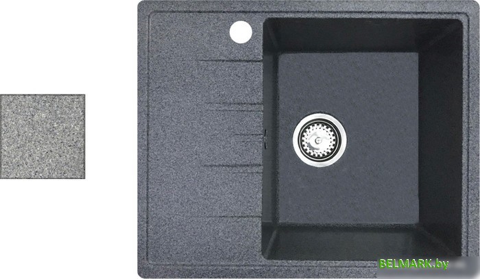 Кухонная мойка БелЭворс Mila R (серый, без сифона) - фото