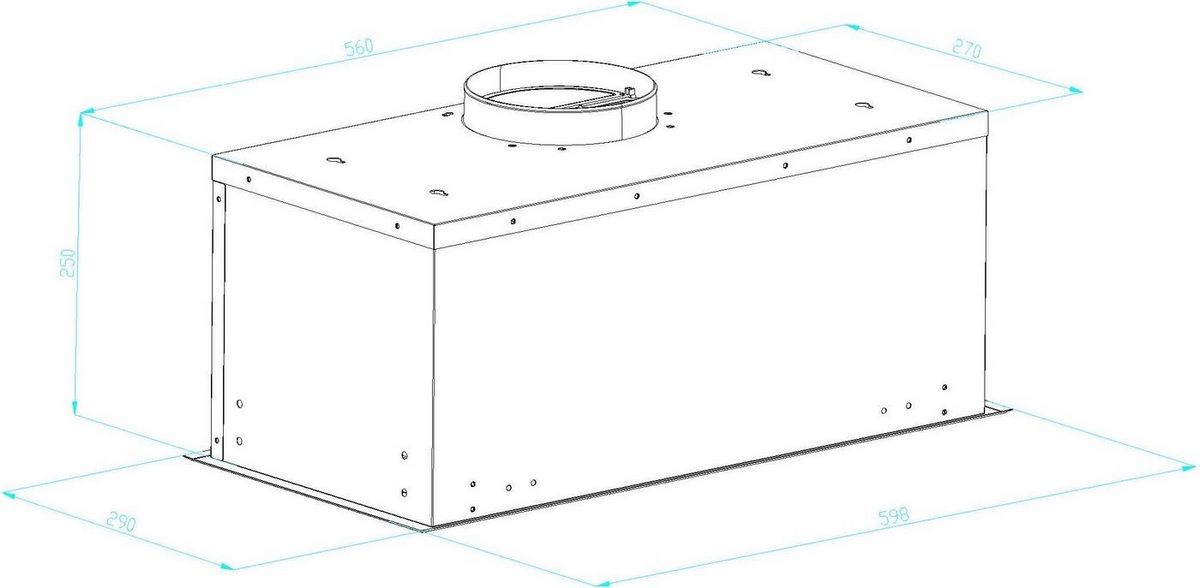Кухонная вытяжка Schtoff Konvex 60 Black (черный) - фото2