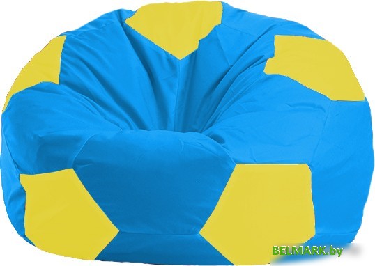 Кресло-мешок Flagman Мяч Стандарт М1.1-280 (голубой/желтый) - фото