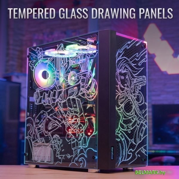 Корпус AeroCool Skribble SKRIBBLE-G-BK-V1 - фото2