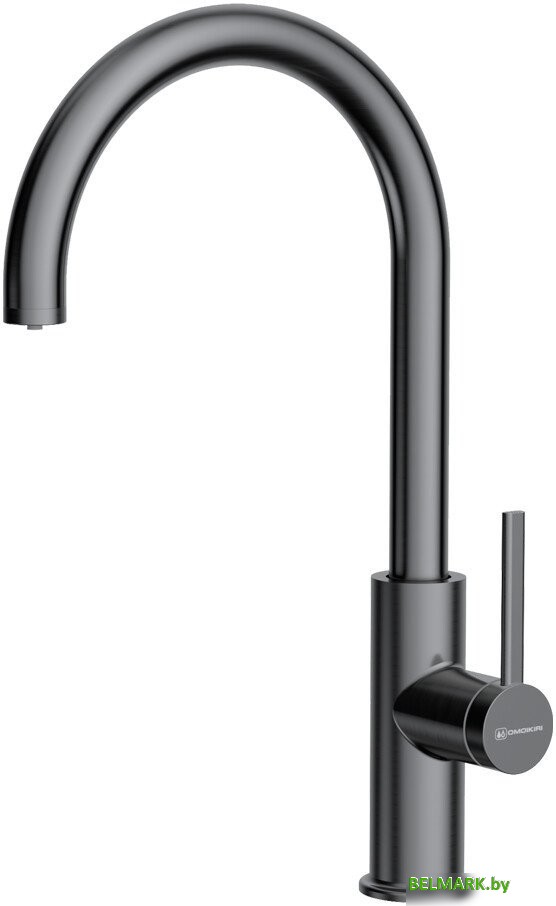 Смеситель Omoikiri Okawa 2 Plus-GM (вороненая сталь) - фото