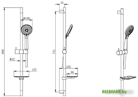 Душевой гарнитур Aquatek AQ2011MB - фото2