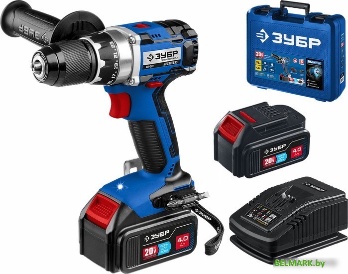 Дрель-шуруповерт Зубр Профессионал DB-201-42 (с 2-мя АКБ 4 Ач, кейс) - фото