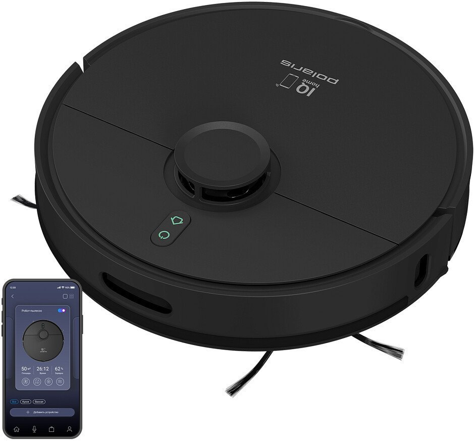 Робот-пылесос Polaris PVCR 4500 WI-FI IQ Home (черный) - фото