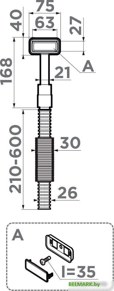 Слив-перелив Omoikiri WK-AB 4998047 - фото2