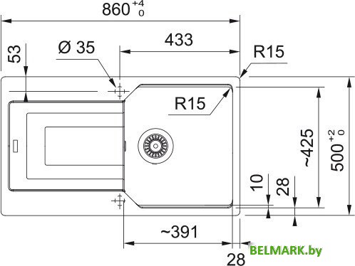 Кухонная мойка Franke Urban UBG 611-86 114.0687.284 (бежевый) - фото2
