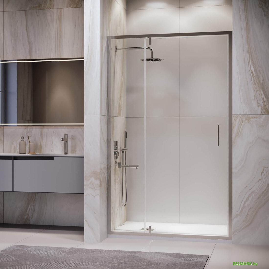 Душевая дверь RGW LE-103 711210310-11 (хром/прозрачное стекло) - фото2