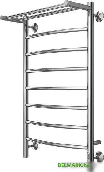 Полотенцесушитель TERMINUS Классик П8 500x850 с полкой нп электро (хром) - фото