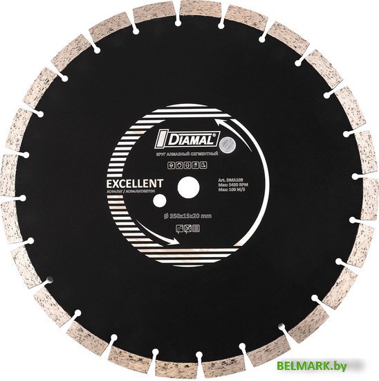 Отрезной диск алмазный Diamal DMTP10S350 - фото