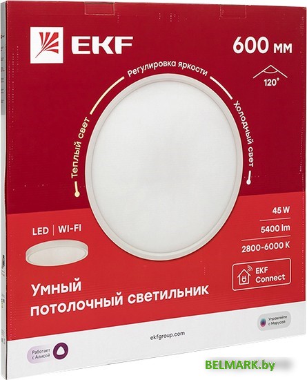 Светодиодная панель EKF 600 мм 45W Connect - фото