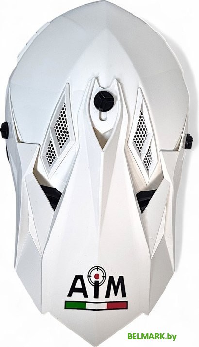 Мотошлем AIM RH855 Fiber Glass RH855-007-XL (XL, белый глянец) - фото2