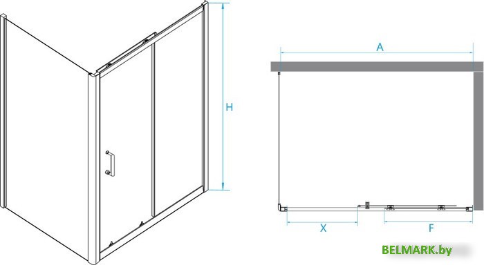 Душевой уголок RGW PA-74B (PA-14B + Z-050-2B) 410874181-14 180x110 (черный/прозрачное стекло) - фото2