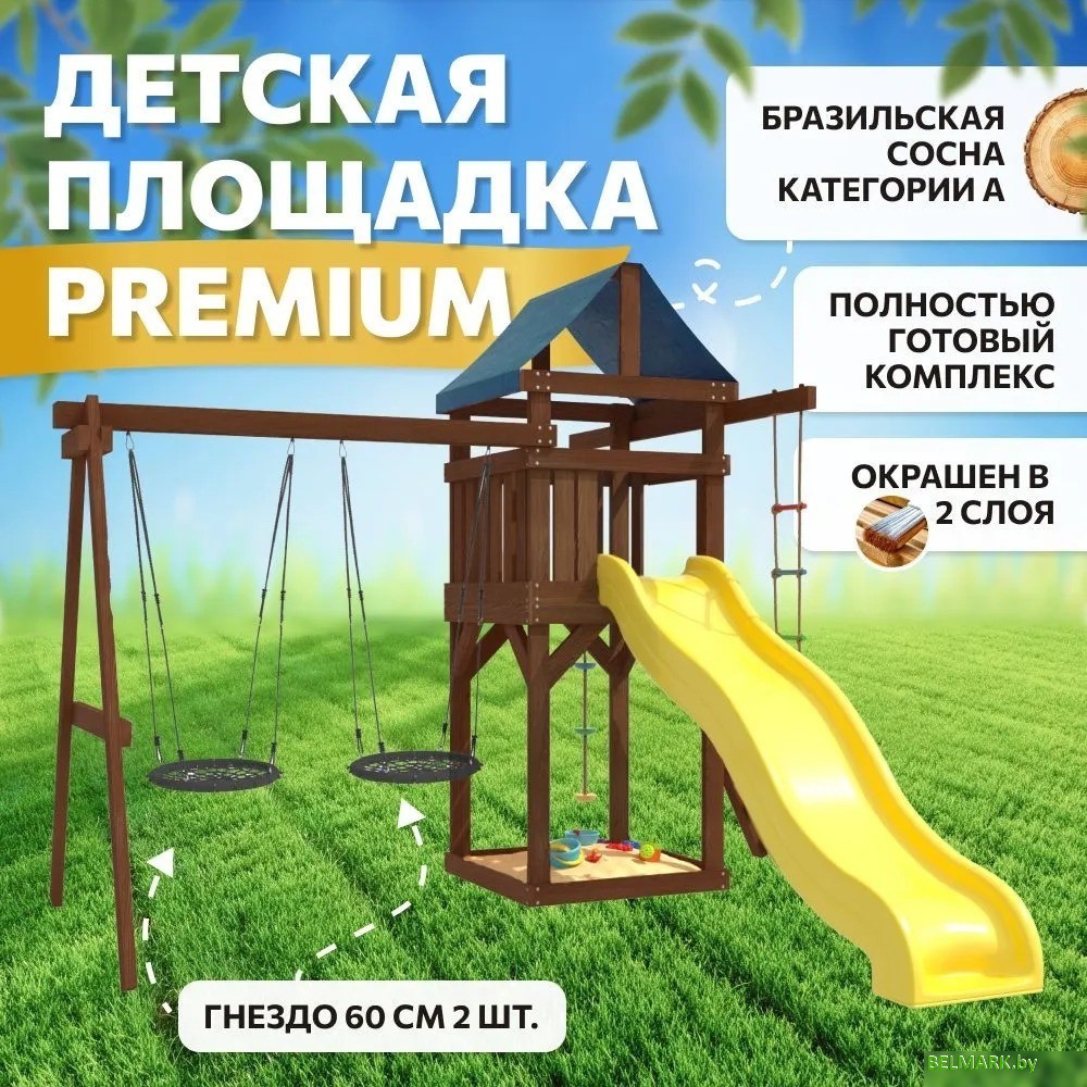Игровой комплекс National Tree Company С качелями гнездо IgroWoods ДП-6 Premium - фото2
