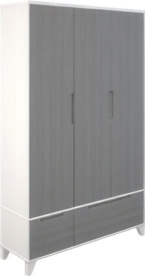 Шкаф распашной Боринское Мебель Соня (белый/серый) - фото