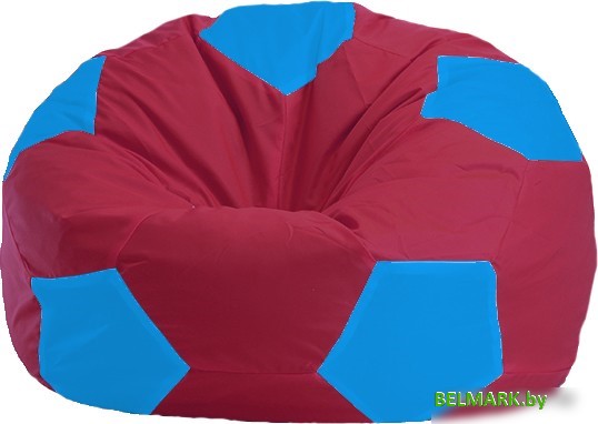 Кресло-мешок Flagman Мяч Стандарт М1.1-310 (бордовый/голубой) - фото