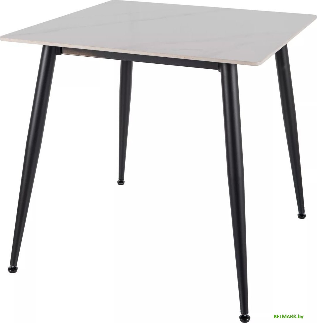 Кухонный стол Signal Rion 80/80 (белый лак/черный) - фото