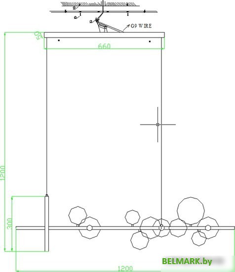 Подвесная люстра Kinklight Иона 09408-10.19 (черный) - фото2