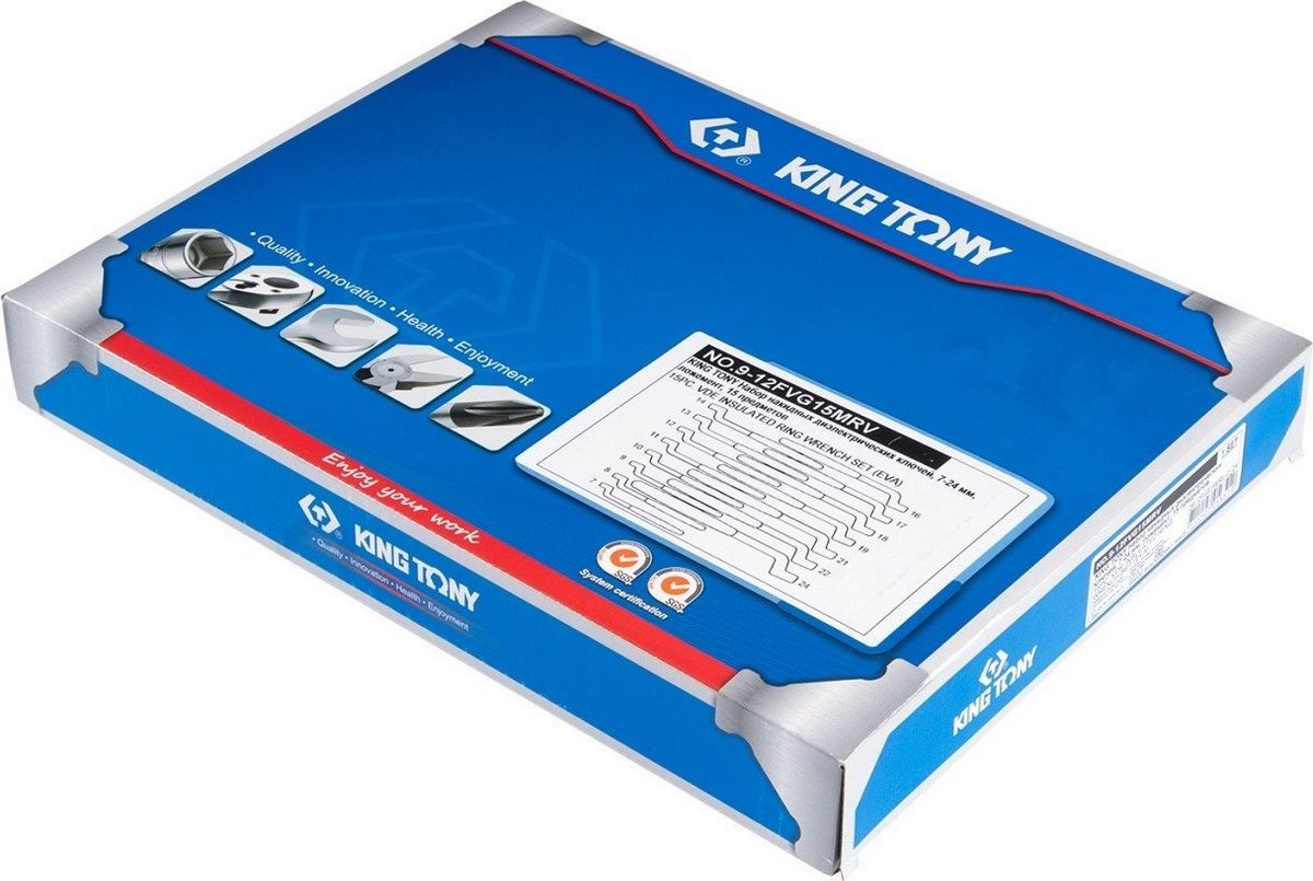 Набор ключей King Tony 9-12FVG15MRV (15 предметов) - фото2