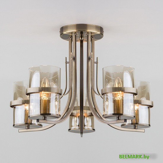 Люстра средней высоты Евросвет Coppa 60085/5 античная бронза - фото