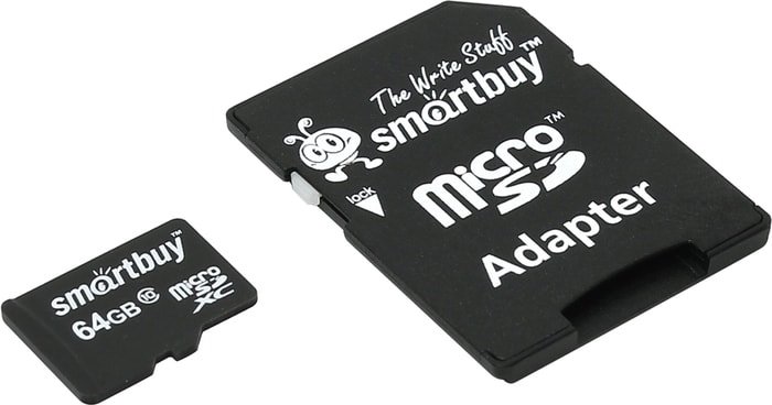 Карта памяти Smart Buy microSDXC SB64GBSDCL10-01LE 64GB (с адаптером) - фото
