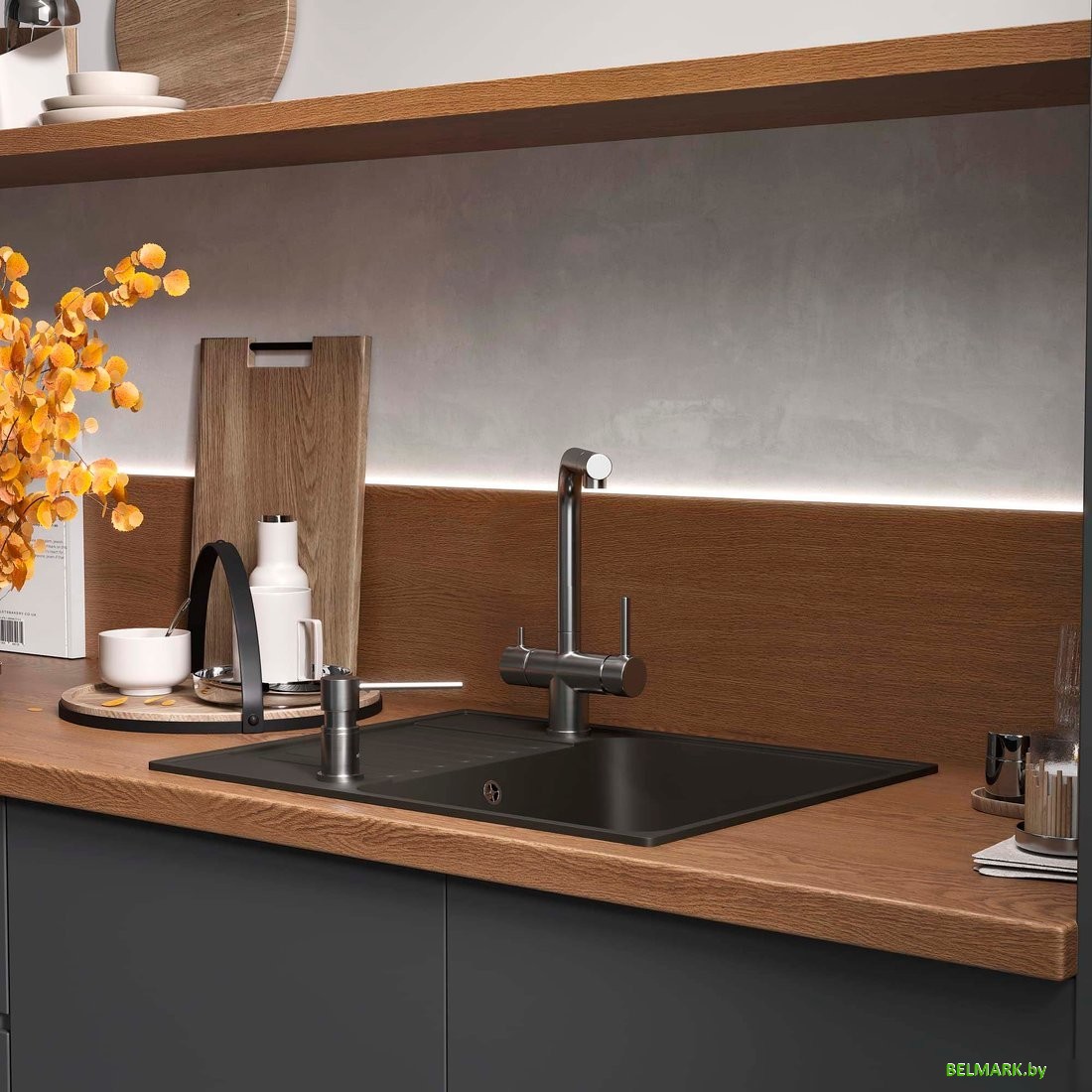 Кухонная мойка Reflexion Prima RF0460BL - фото2