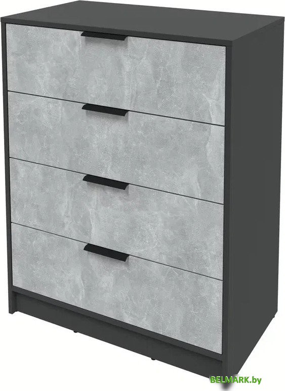 Комод Интерлиния Концепт КТ-К80 (бетон/антрацит) - фото2