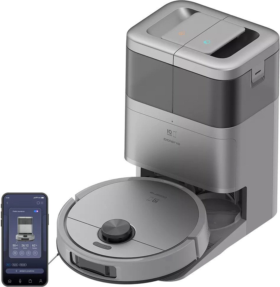 Робот-пылесос Polaris PVCRAC 7290 WIFI IQ Home (графит) - фото