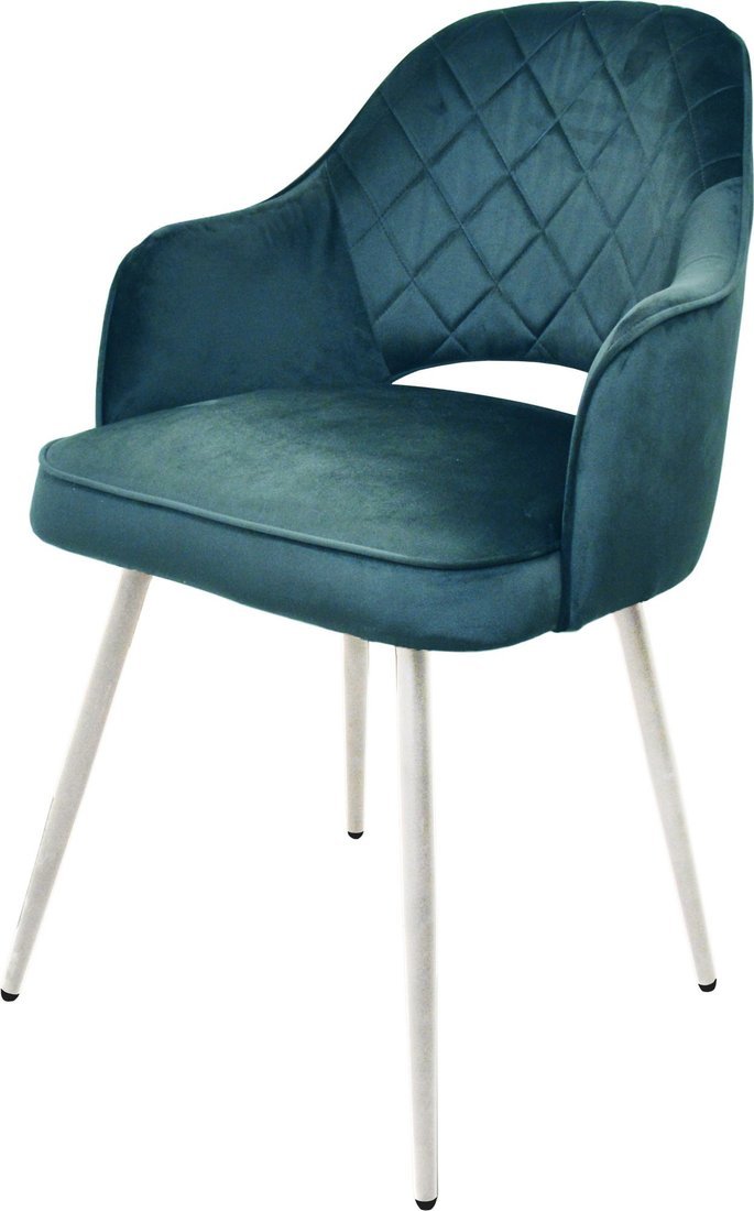 Мирабелла Оксфорд Велюр (изумруд/белый) - фото