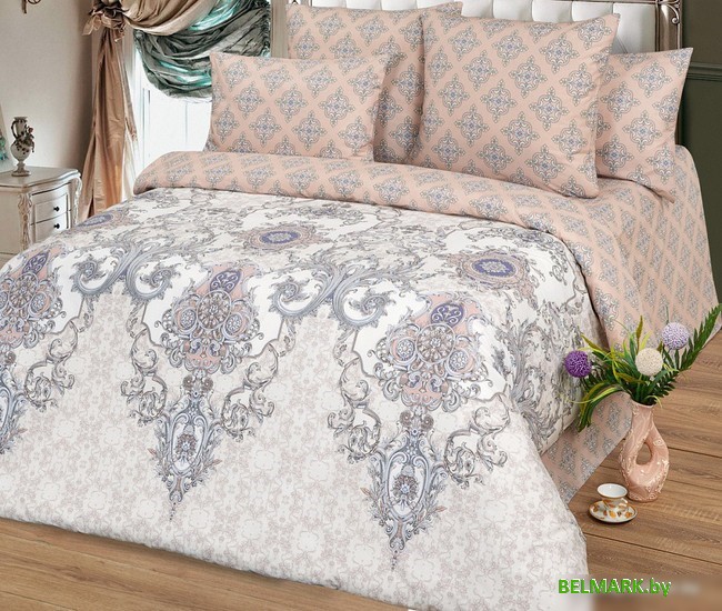 Постельное белье Milanika Медальон Евро (поплин) - фото