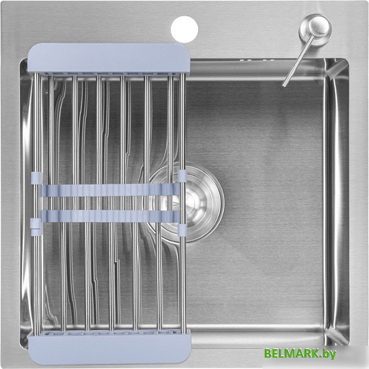 Кухонная мойка Saniteco 5045 (с сифоном, дозатором и коландером) - фото