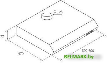 Кухонная вытяжка Jetair Light WH/F/50 PRF0094427A - фото2