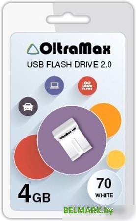 USB Flash Oltramax 70 4GB (белый) - фото