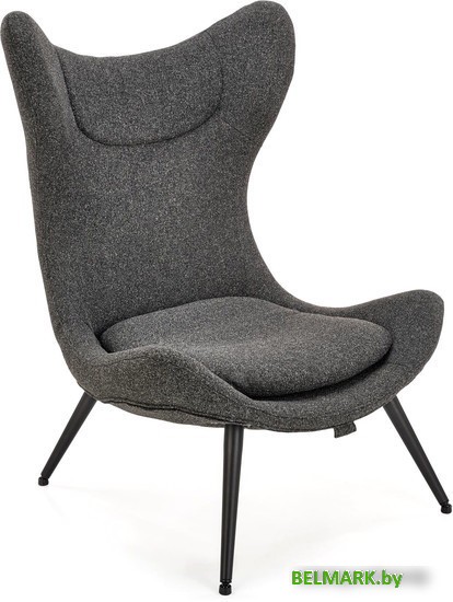 Интерьерное кресло Halmar Atlantis (антрацит/черный) - фото