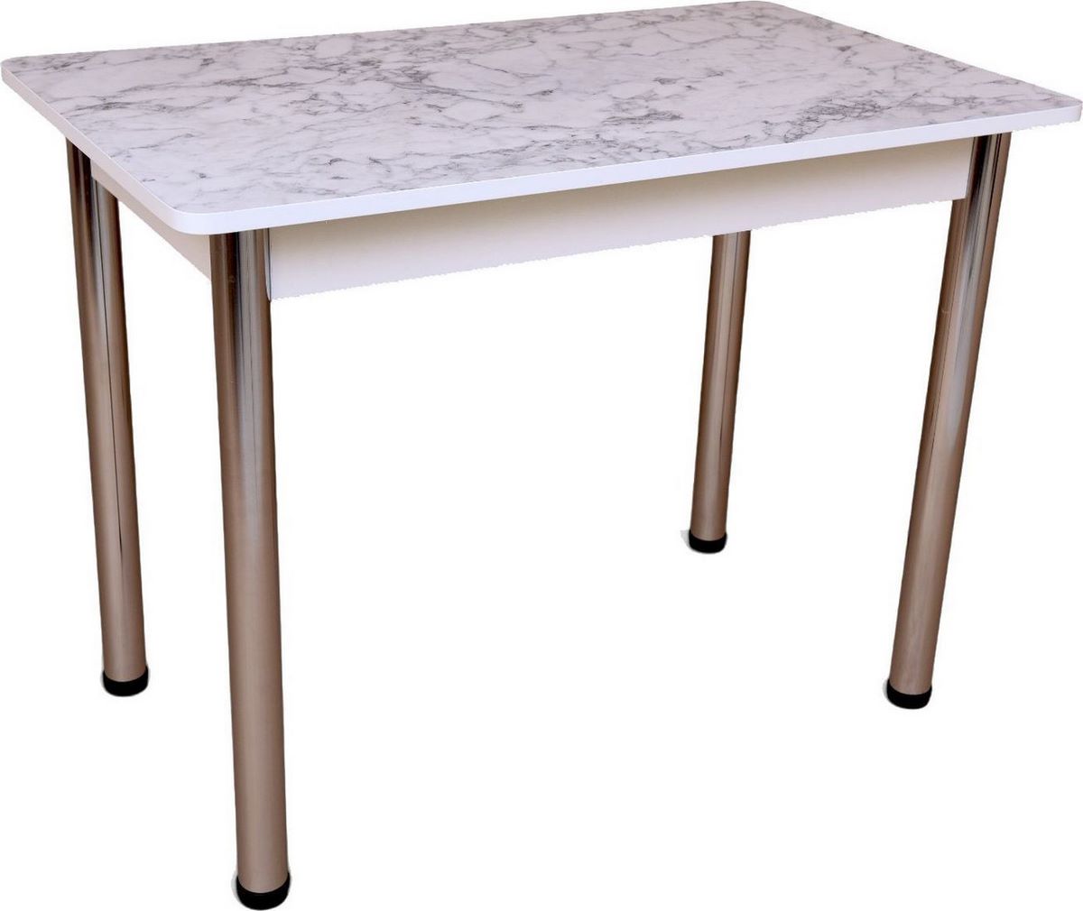 Кухонный стол СВД Юнио 80x60 019.П15.Х (мрамор каррара/хром) - фото