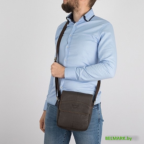 Сумка через плечо Poshete 196-1268-YB42-DBW (коричневый) - фото2