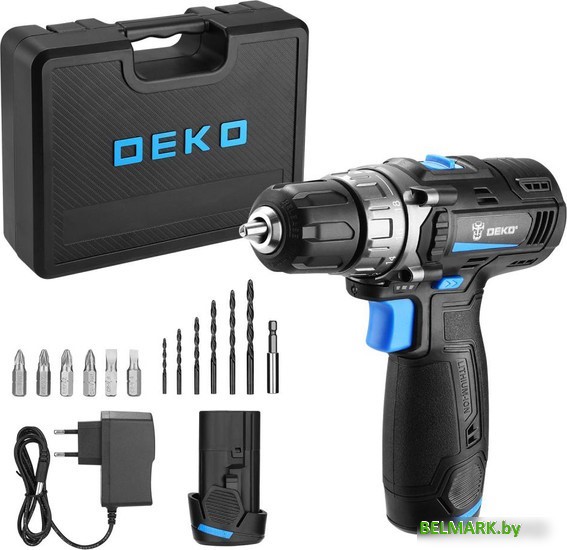 Дрель-шуруповерт Deko DKCD12V PRO 083-1007 (с 2-мя АКБ, кейс) - фото