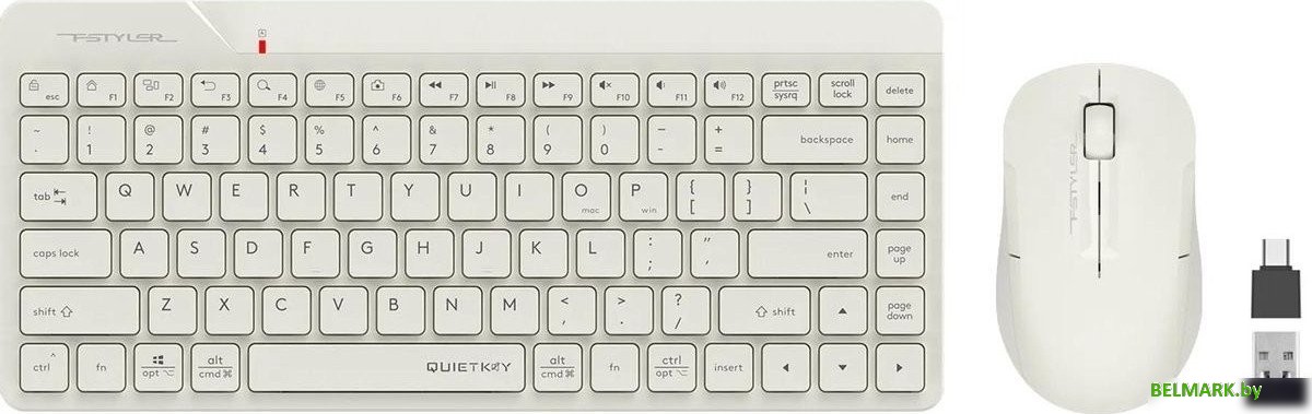 Офисный набор A4Tech Fstyler FG2200 Air2 (бежевый) - фото2