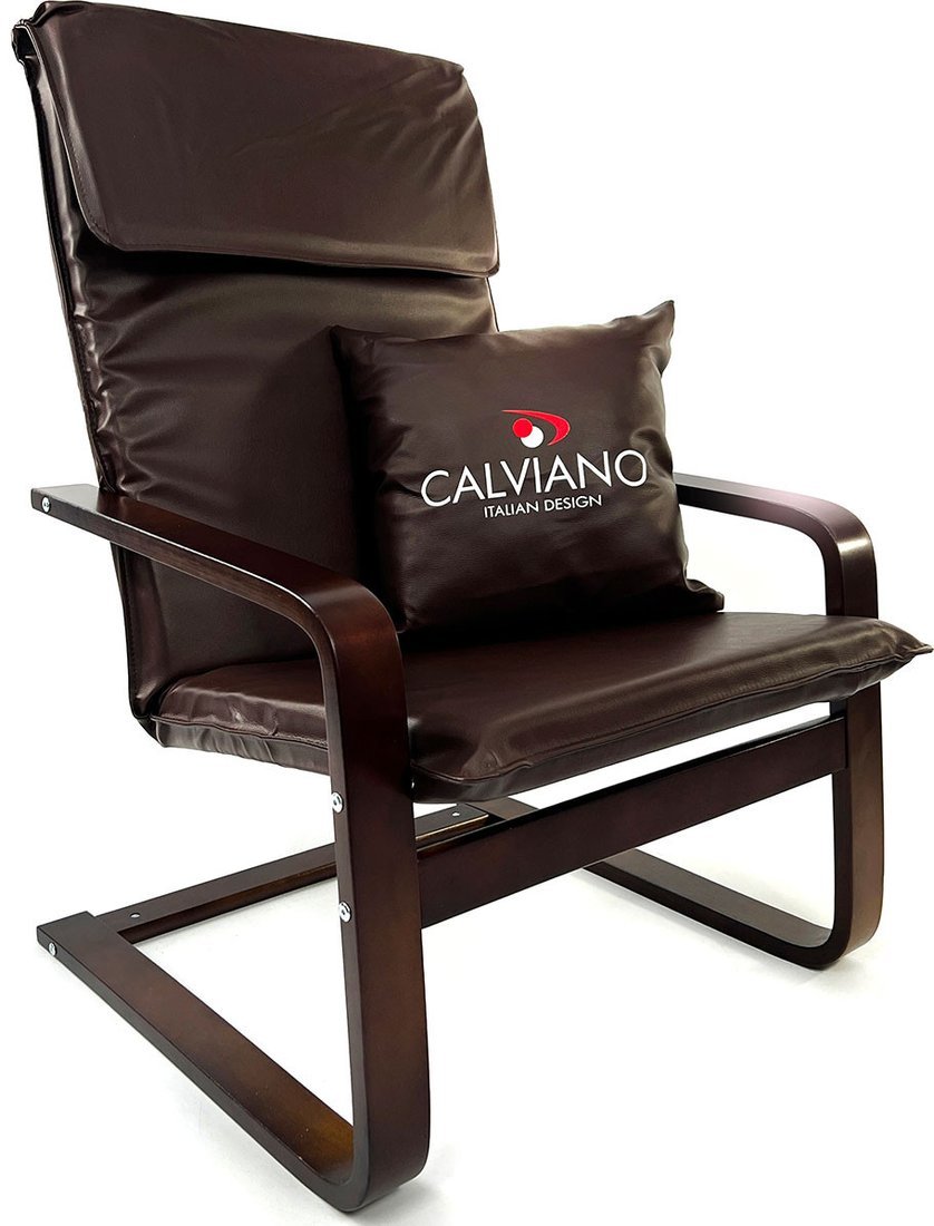 Интерьерное кресло Calviano Soft 1 (коричневый PU) - фото