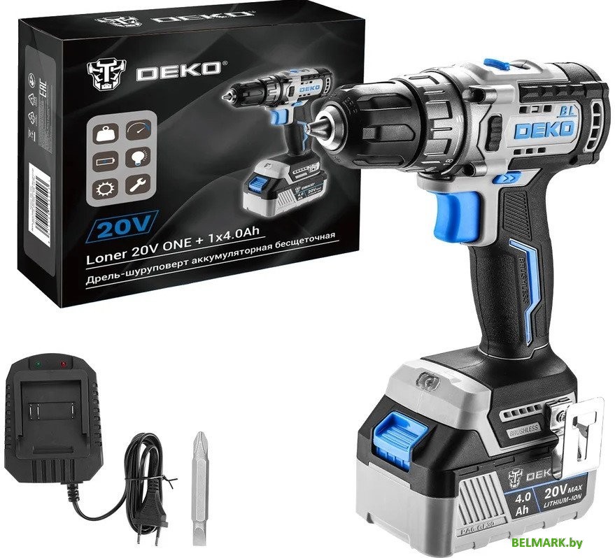 Дрель-шуруповерт Deko Loner 20V ONE+ 085-1004 (с 1-им АКБ) - фото