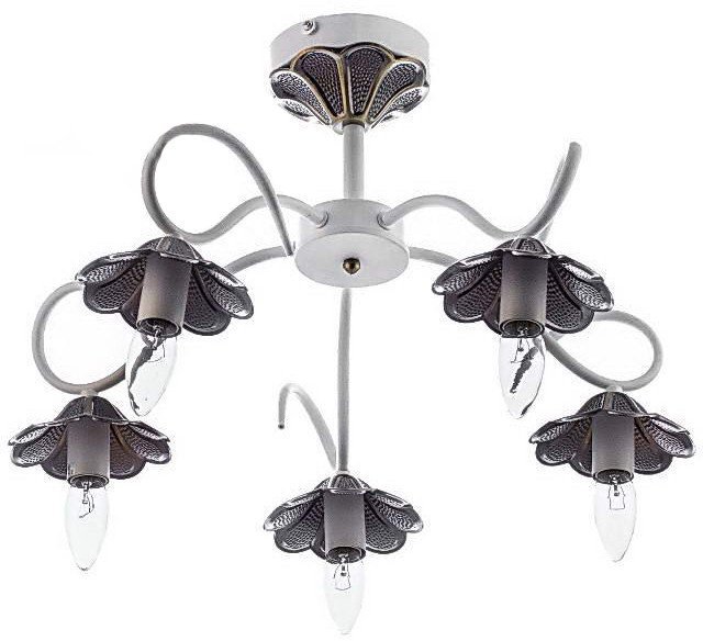 Люстра средней высоты Aitin Pro НПБ 02-5х40-105 RH8076/5 (белый/бронза) - фото