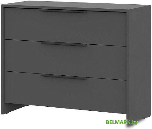 Комод NN мебель МС Камелия 1 К 3 ящика (графит серый) - фото