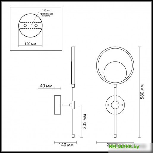 Бра Odeon Light Denzel 4322/15WL - фото2