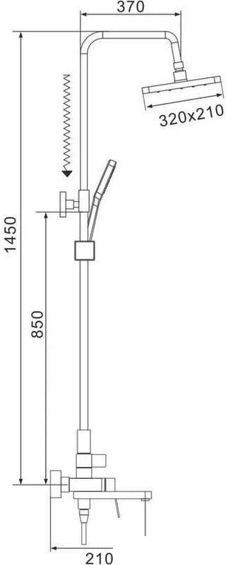 Душевая система Shevanik S4536G - фото2