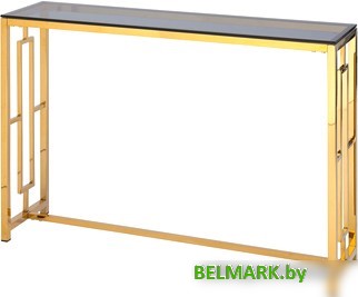 Консольный стол Stool Group Бруклин 115x30 ECST-013-TG-SK (стекло Smoke/сталь золото) - фото