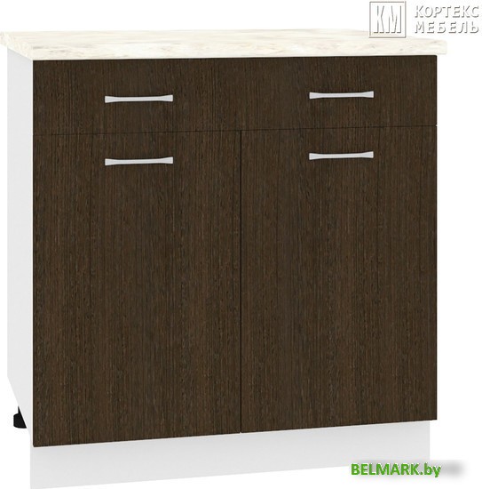 Шкаф напольный Кортекс-мебель Корнелия Лира НШ80р1ш (венге/мадрид) - фото