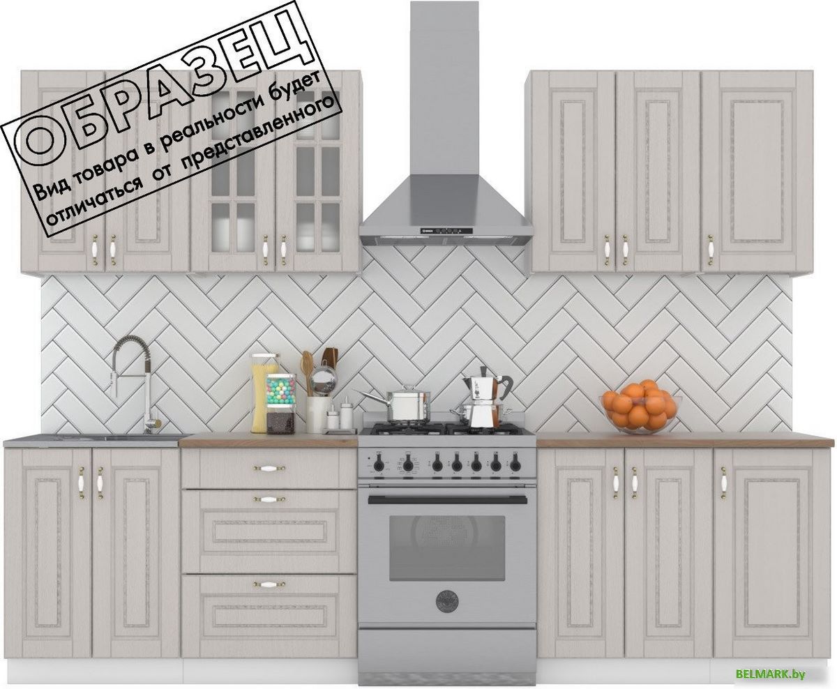 Готовая кухня Интермебель Бостон-7 2.2 (ясень капучино софт/венато) - фото